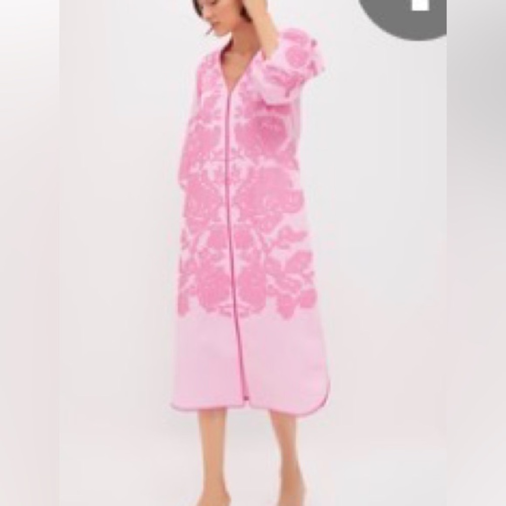 Pink and embroidered caftan